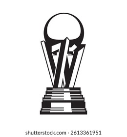 Ligue 1 french football competition vector black silhouette team champion trophy on white background