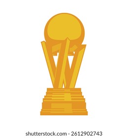 Ligue 1 french football league vector gold team champion trophy or cup on white background