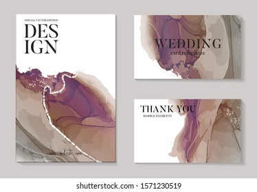 Liguid flow color watercolor splash with red green alcohol ink elements in vector. Grunge gold foil glitters with pastel  flow background. Modern texture, party design, holiday invitation, wedding