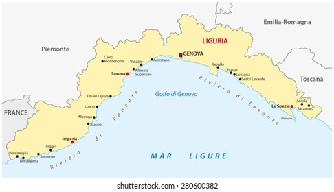 liguria map