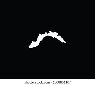 Liguria outline map Italy region