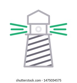 lihjthouse colour line vector icon