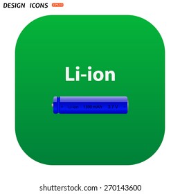 li-ion battery. icon. vector design