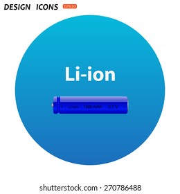 li-ion battery. icon. vector design