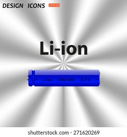 li-ion battery. icon. vector design