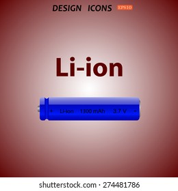Li-ion battery. icon. vector design