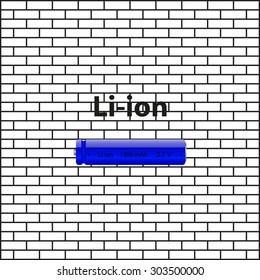 li-ion battery. icon. vector design