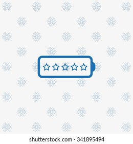 li-ion battery. icon. vector design snowflakes on a white background
