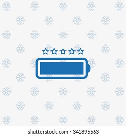 li-ion battery. icon. vector design snowflakes on a white background