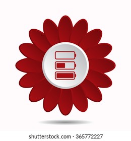 li-ion battery icon, vector illustration. Modern design. Flat design style