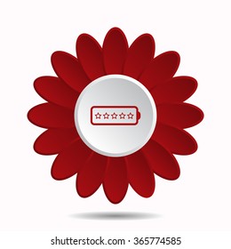 li-ion battery icon, vector illustration. Modern design. Flat design style, flower icon