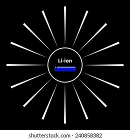 li-ion battery, vector, EPS 10
