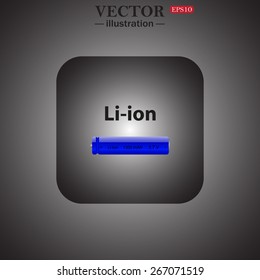 li-ion battery, web icon. vector design