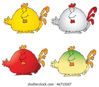 likable character is a hen, vector