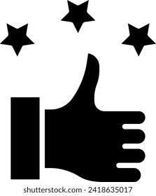 like 3 star solid and glyph vector illustration