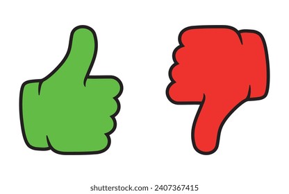Como ang Dislike vector de iconos. Mano abajo y abajo