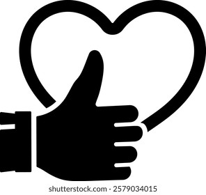 like appreciate heart love thumbs up hand favorite crush 6329