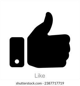 Like and approve icon concept