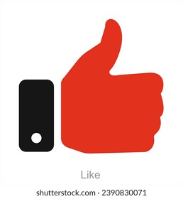 Like and approve icon concept