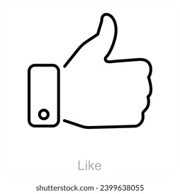 Like and approve icon concept