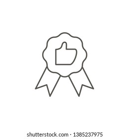 Like, arm, award vector icon. Element of simple icon for websites, web design, mobile app, info graphics. Thick line icon for website design and development