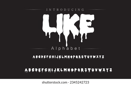 Like Best Alphabet Painting Paint Brush Beauty Script Logotype Font lettering handwritten