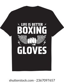 Like is better boxing gloves t shirt design