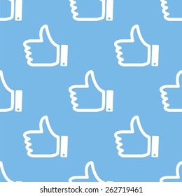 Like blue with white seamless pattern for web design. Vector symbol