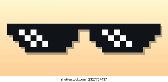 Like Boss Dark Glasses. Laike Boss pixel glasses