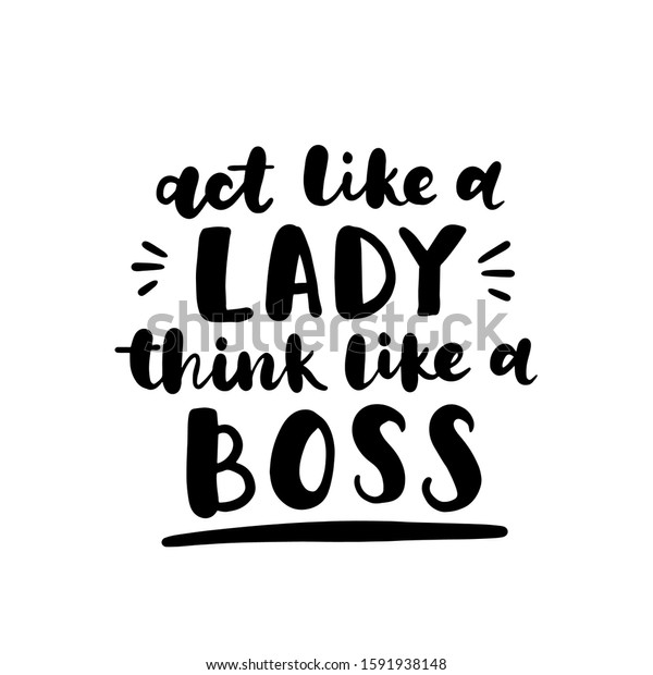 Like Boss Funny Typography Quote Vector Stock Vector Royalty Free