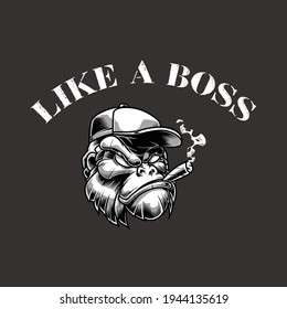 like a boss t shirt design, abstract background for design, business