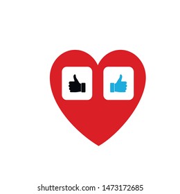 like botton in heart design vector