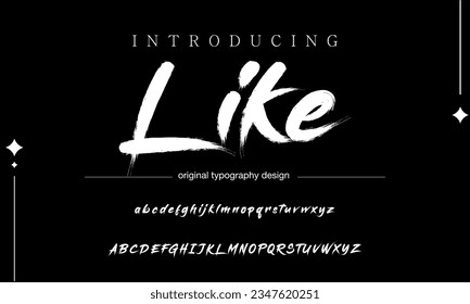 Like BRUSH Signature Font Calligraphy Logotype Script Brush Font Type Font lettering handwritten