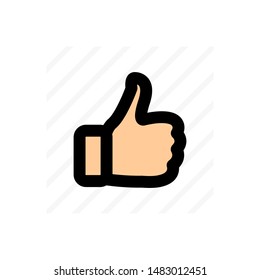 like button, hand, thump vector icon