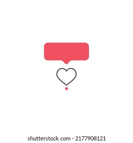 Like button. Heart label on a white background. Social media icons. Modern vector illustration.