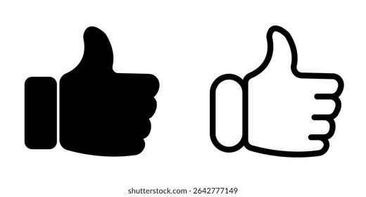 Like Button or Icon, Fill Icon, Outline Icon, eps-10, Vector like button, Vector Icon