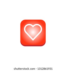 Like button icon. Social media heart sign