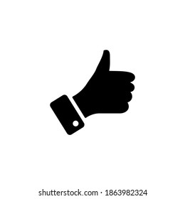 Like button icon vector. Thumb icon symbol