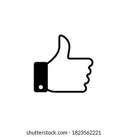 Like button icon vector. Thumbs icon symbol illustration 