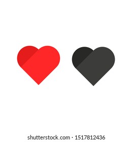 Like button on white background. Vector illustration flat design