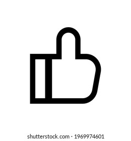 Like button on white isolated background, vector illustration.