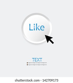 Like button vector illustration.