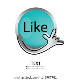 Like button vector illustration