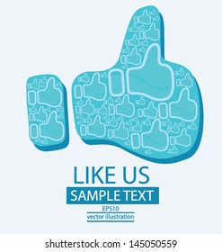 Like button vector illustration