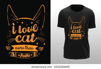 I Like Cats custom typography funny, silhouette  Lover  t Shirt design