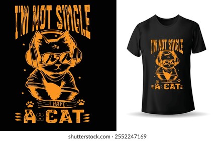 I Like Cats custom typography funny, silhouette  Lover  t Shirt design