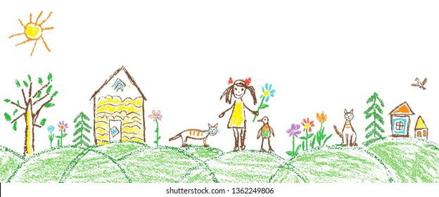 Crayon Drawing Images Stock Photos Vectors Shutterstock