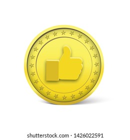 Like coin icon in vector format