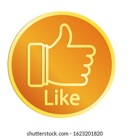 Like coin. Monetization symbol. Vector illustration.