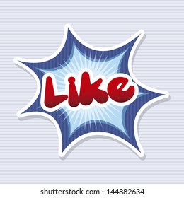like comic icon over blue background vector illustration